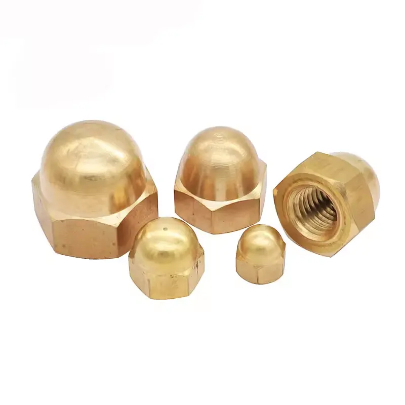 Χρυσό κράμα Hex Decoration Cap Nuts