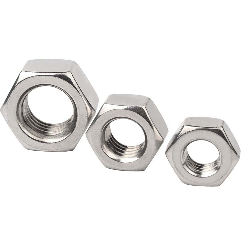 Hexagon λεπτό παξιμάδι χωρίς λοξά