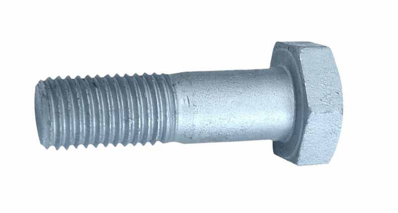black hexagon head bolts with strength shank