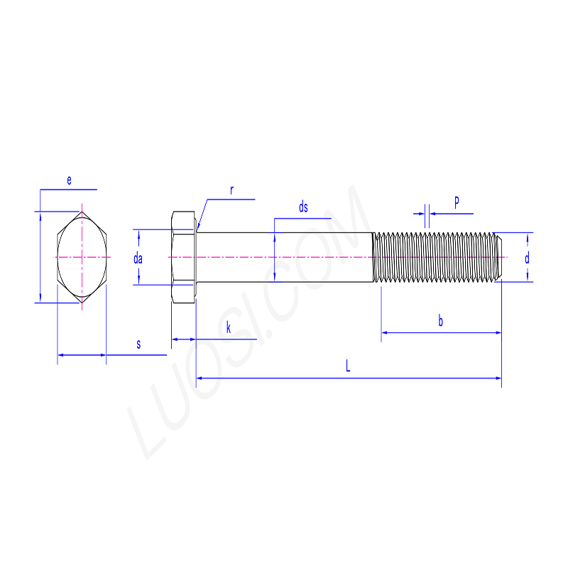 Metric hexagon head anchor Bolt