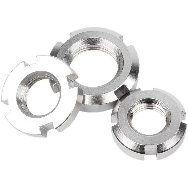 Smooth Contoured Slotted Round Nut